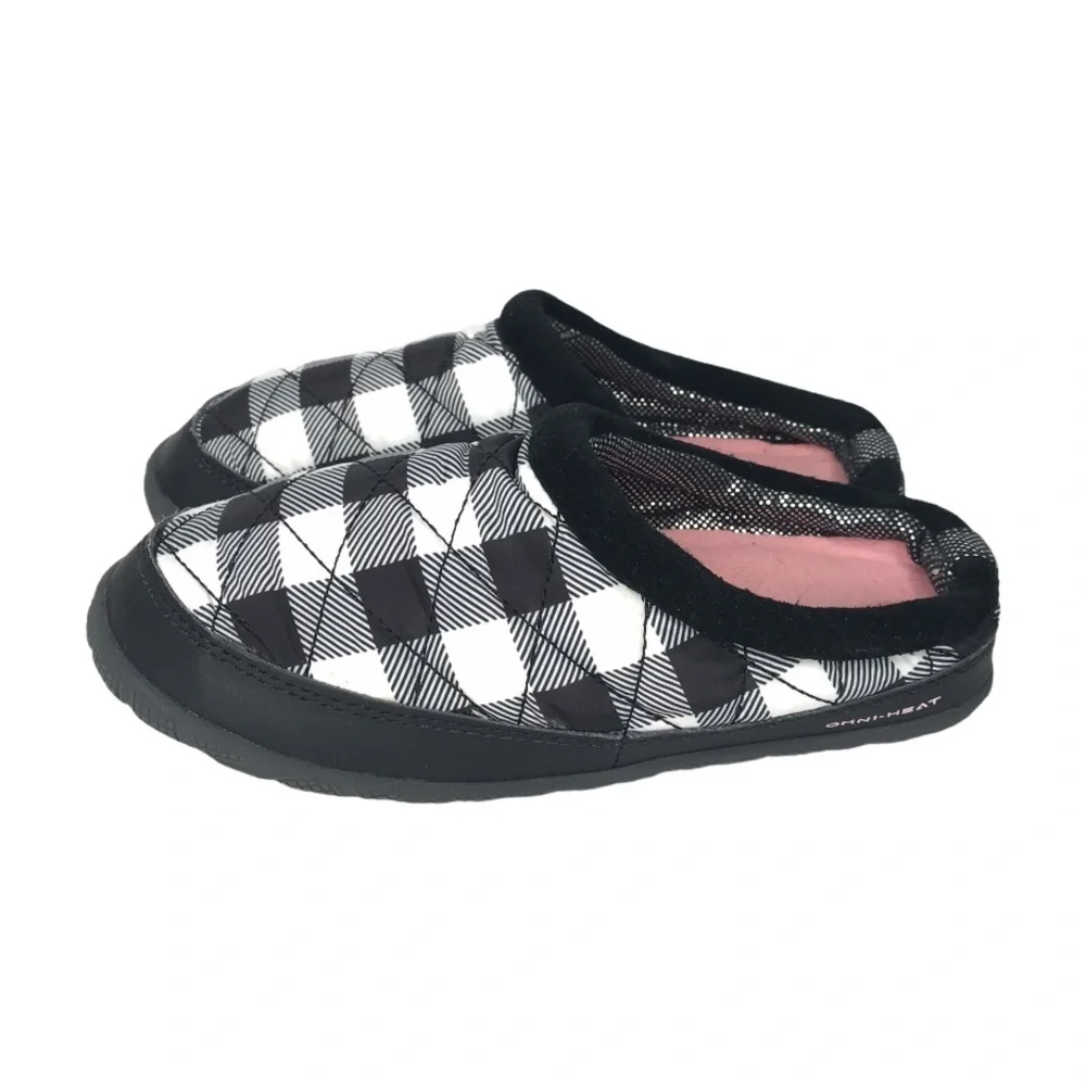 Columbia Packed Out OMNI-HEAT‎ Children Slippers Black Checkered